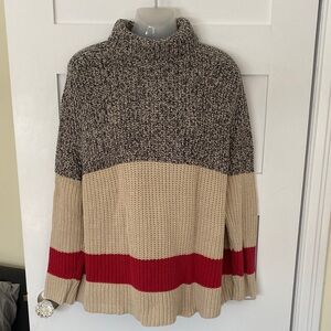 Woman’s Oversized L Roots Cabin Sweater Turtleneck